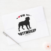 STICKER ROND "DOG BREED" - ROTTWEILER - "J'AIME MON ROTTWEILER" (Enveloppe)