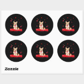 Sticker Rond Dog Lover (Feuille)