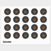 Sticker Rond Dog Lover Simple Man Retro Sunset (Feuille)