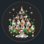 Sticker Rond Dog lovers | Bulldog Christmas Tree Ornaments<br><div class="desc">Dog lovers | Bulldog Christmas Tree Ornaments</div>