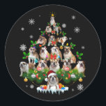 Sticker Rond Dog lovers | Bulldog Christmas Tree Ornaments<br><div class="desc">Dog lovers | Bulldog Christmas Tree Ornaments</div>