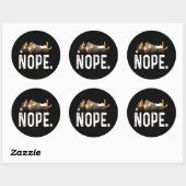 Sticker Rond Dog | Miss Dachshund. Non. (Feuille)