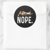 Sticker Rond Dog | Miss Dachshund. Non. (Sac)