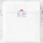 Sticker Rond DOG, propriété Lois 2 (Sac)