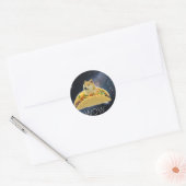 Sticker Rond doge space taco meme (Enveloppe)