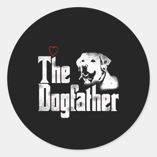 Sticker Rond Dogfather Labrador Dad (Devant)
