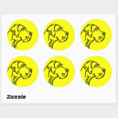 Sticker Rond Doggen tête Logosticker (Feuille)