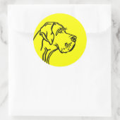 Sticker Rond Doggen tête Logosticker (Sac)