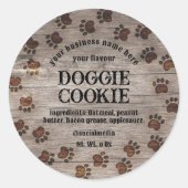 Sticker Rond Doggie cookie western wilderness (Devant)