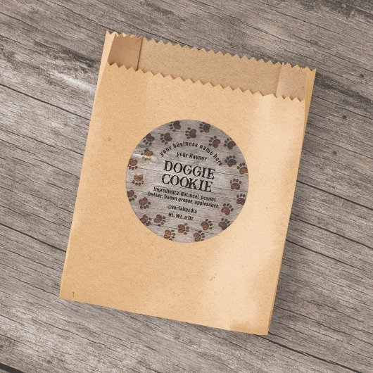 Sticker Rond Doggie cookie western wilderness