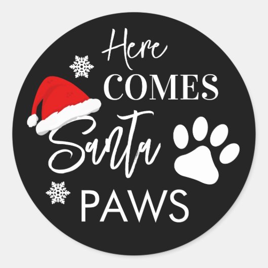 Sticker Rond Doggy Christmas Present, pooch, Custom Dog Biscuit (Devant)