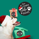 Sticker Rond Doggy Christmas Present, pooch, Custom Dog Biscuit<br><div class="desc">Conçu par The Arty Apples Limited</div>