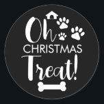 Sticker Rond Doggy Christmas Present, pooch, Custom Dog Biscuit<br><div class="desc">Conçu par The Arty Apples Limited</div>