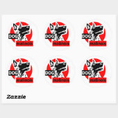 Sticker Rond dogma rouge (Feuille)