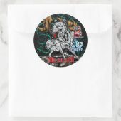 Sticker Rond DOGO ARGENTINO - Le chasseur - Roi des forêts (Sac)