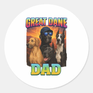Sticker Rond Dogue allemand