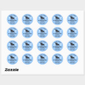 Sticker Rond Dogues allemands (Feuille)