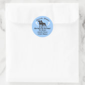 Sticker Rond Dogues allemands (Sac)