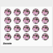 Sticker Rond Dogwood rose (Feuille)