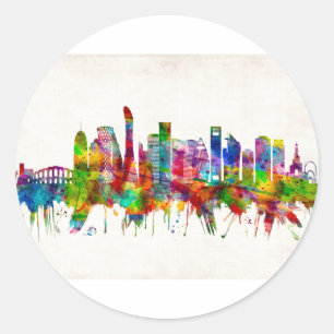 Sticker Rond Doha Qatar Skyline