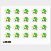 Sticker Rond Doit aimer la Monstera Plante (Feuille)