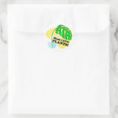Sticker Rond Doit aimer la Monstera Plante (Sac)