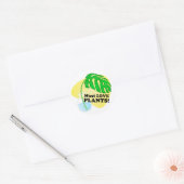 Sticker Rond Doit aimer la Monstera Plante (Enveloppe)