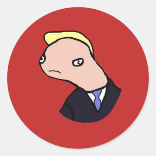 Sticker Rond Doland Tremp Ultimate Meme (Rouge)