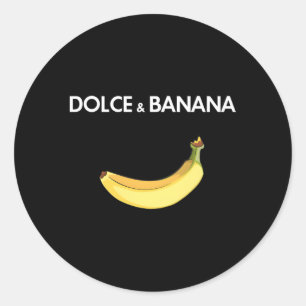 Sticker Rond Dolce Banana Pour Et