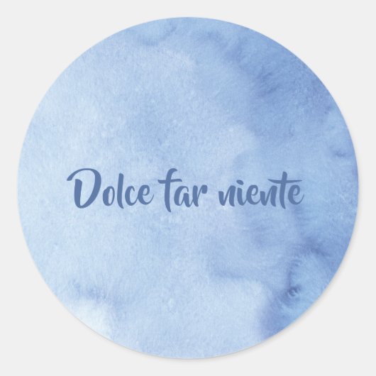 Sticker Rond Dolce far niente. Style de vie italien (Devant)