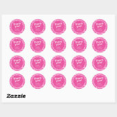 Sticker Rond Doll rose rétro Besoin Party Neon (Feuille)