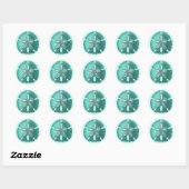 Sticker Rond Dollar Aqua Sand (Feuille)