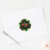 STICKER ROND DOLLARS ET PILOTE DE POKER (Enveloppe)