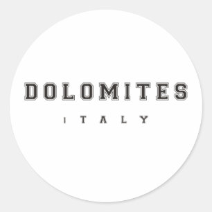 Sticker Rond Dolomites Italie