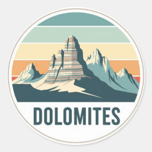 Sticker Rond Dolomites Italie Voyage