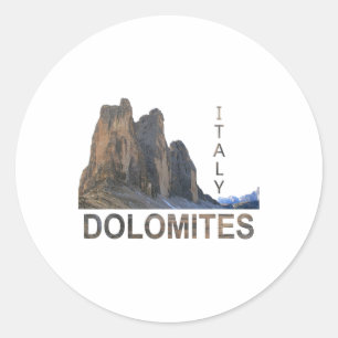 Sticker Rond Dolomites italiennes Randonnée Les Alpes