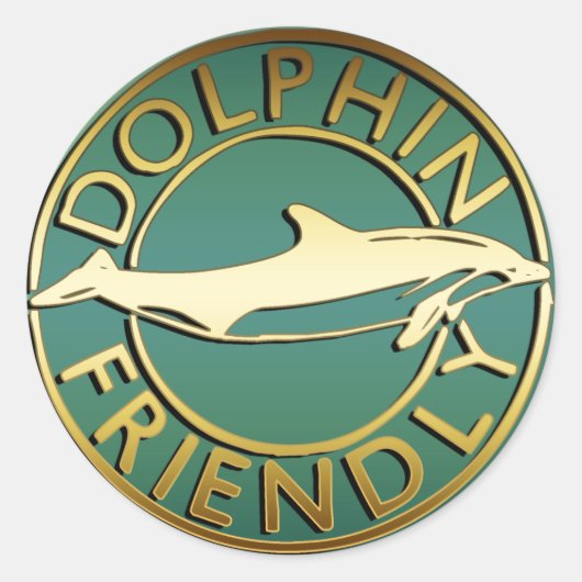 STICKER ROND DOLPHIN CONVIVIAL (Devant)