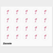 Sticker Rond Dolphin Love Heart (Feuille)