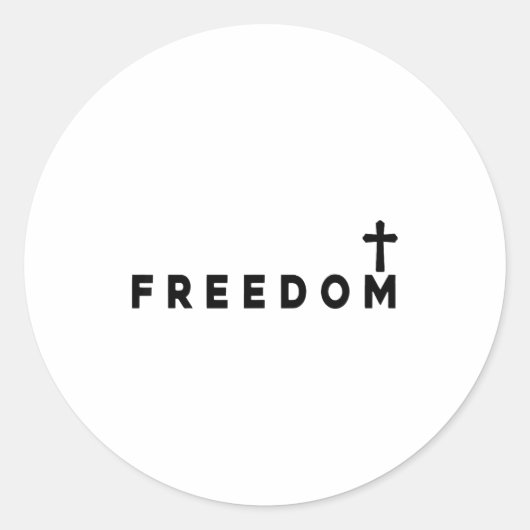 Sticker Rond Dom Christian Cross Patriotic  (Devant)