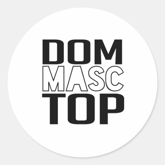Sticker Rond Dom Masculin Haut (Devant)