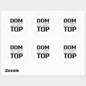 Sticker Rond Dom Masculin Haut (Feuille)