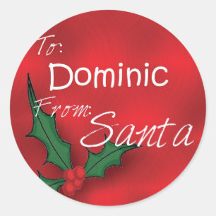 Sticker Rond Dominic Personnalisé Holly Étiquette41