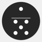 Sticker Rond Domino Game 5 1 Funny Halloween Group Costume Shir (Devant)