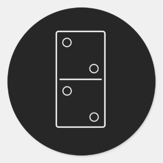 Sticker Rond Domino Outline Dominoes Carreaux Puzzler Jeu cadea