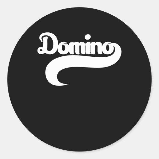 Sticker Rond Domino Player Dominoes Tiles Puzzler (Devant)