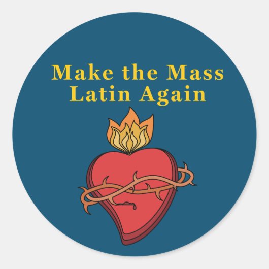 Sticker Rond Don catholique romain rendre la messe latine (Devant)
