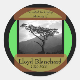 Sticker Rond Don dans Memory of - police standard