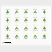 Sticker Rond Don d'arbre de Noël de libellule (Feuille)