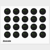 Sticker Rond Don de l'enseignant |L'Enseignant Écrit Une Chalk (Feuille)