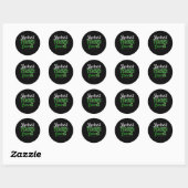 Sticker Rond Don de l'enseignant | Professeur Luckiest (Feuille)